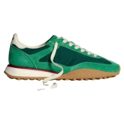 Grøn Sneaker med Hvidt Detalje
