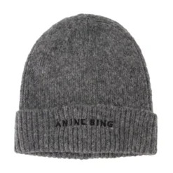 Grå Uld Beanie med Alpaca
