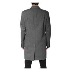 Grå Uld Trenchcoat med Peak Revers