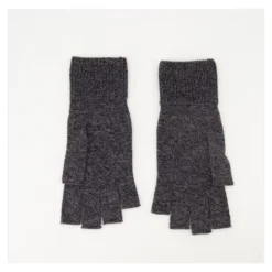 Grå Uld Unisex Fingerløse Handsker