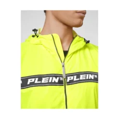 Gul Nylon Windbreaker Hættetrøje Jakke