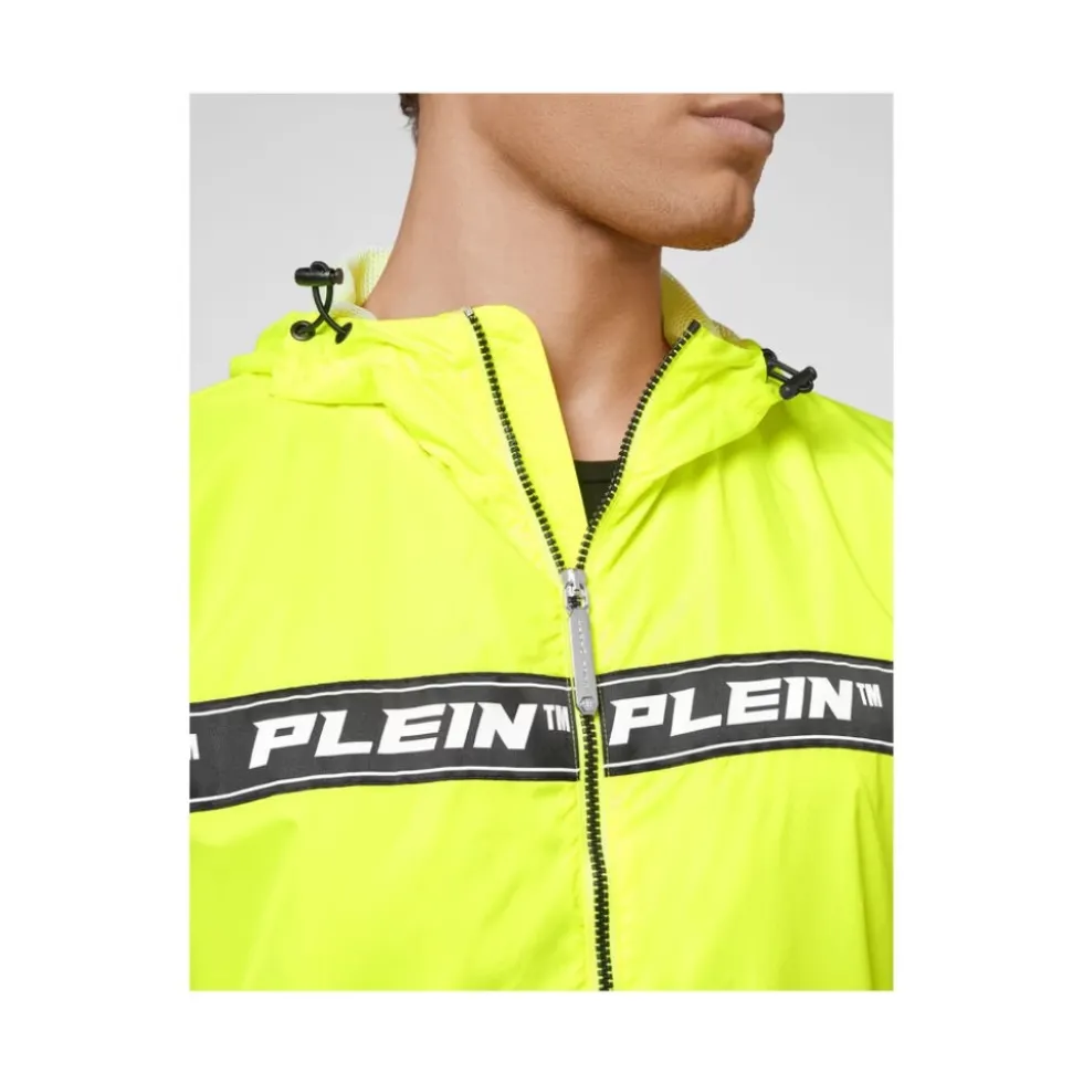 Gul Nylon Windbreaker Hættetrøje Jakke