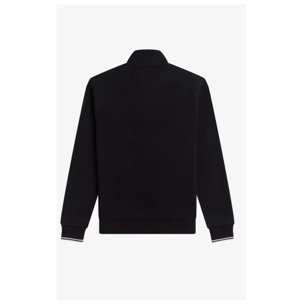 Half Zip Sweatshirt med striber på ryggen