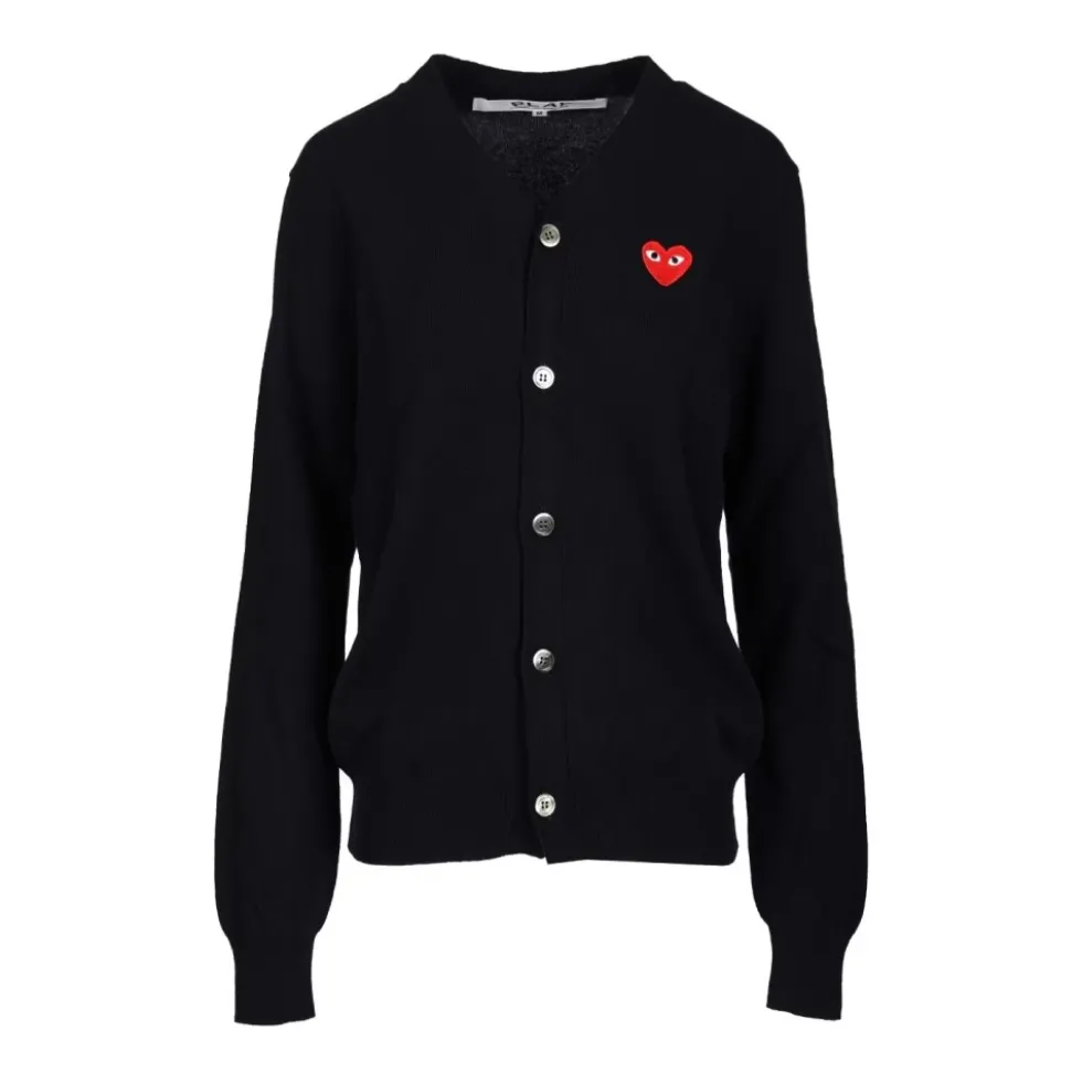 Heart Patch Wool Cardigan