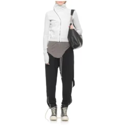 Højhalset Asymmetrisk Sweatshirt med Lynlås