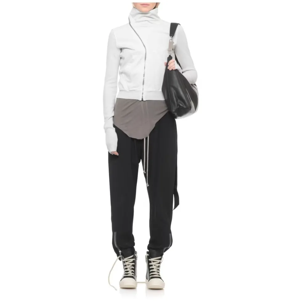 Højhalset Asymmetrisk Sweatshirt med Lynlås