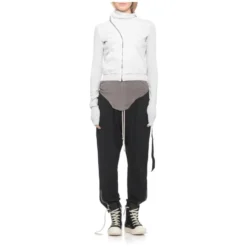 Højhalset Asymmetrisk Sweatshirt med Lynlås