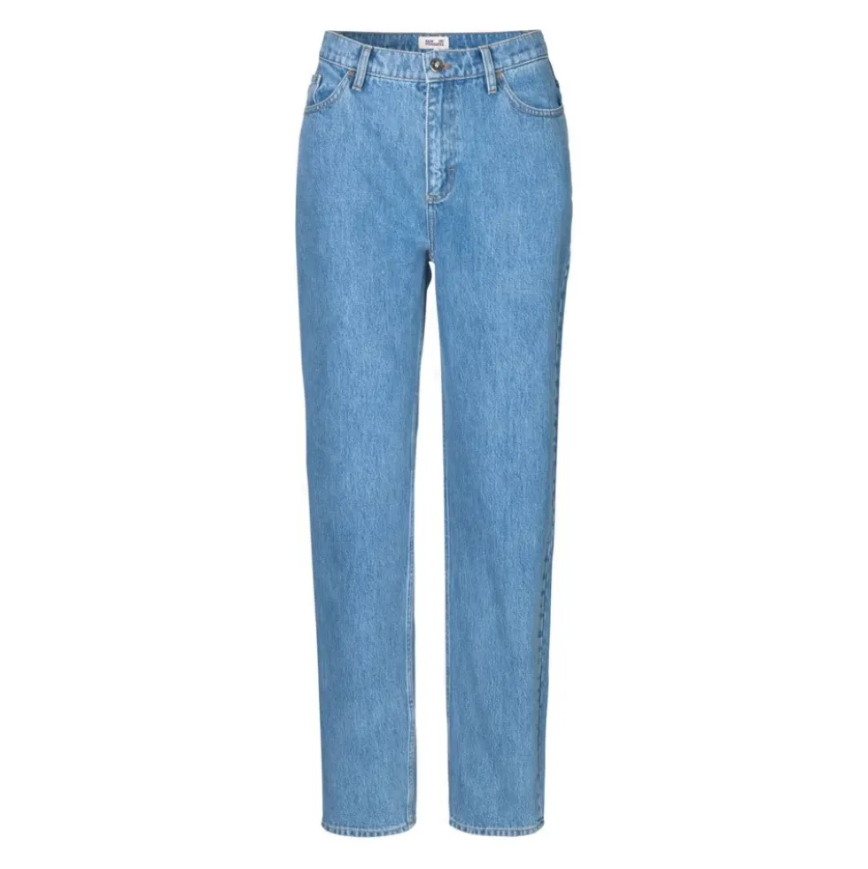 Højtaljede bomuldsjeans