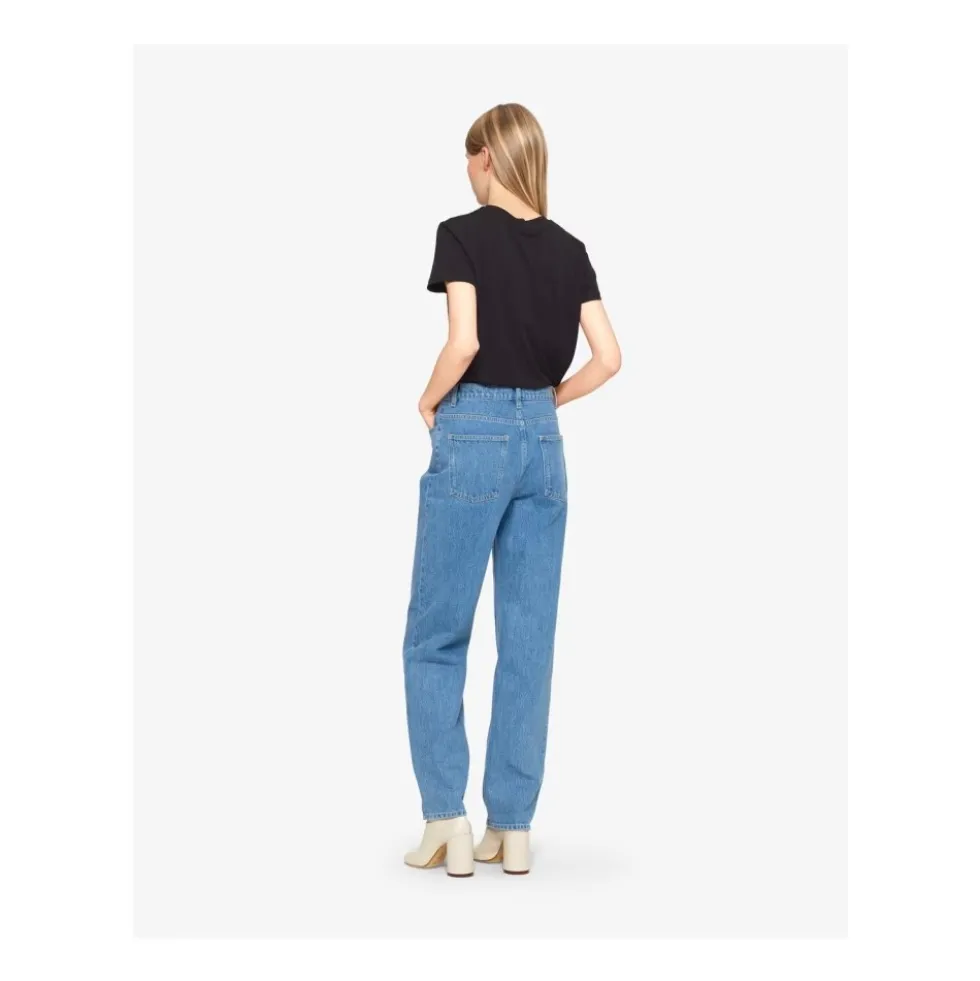 Højtaljede bomuldsjeans