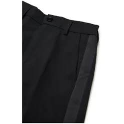 Højtaljede bukser med satin sidestriber