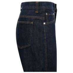 Højtaljede denim jeans med knaplukning