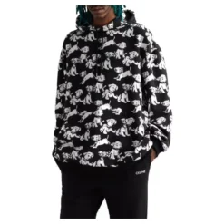 Hooded Printed Dogs Sweatshirt