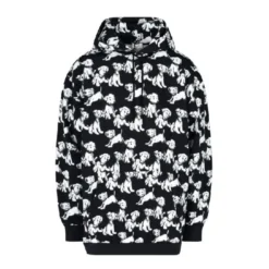 Hooded Printed Dogs Sweatshirt