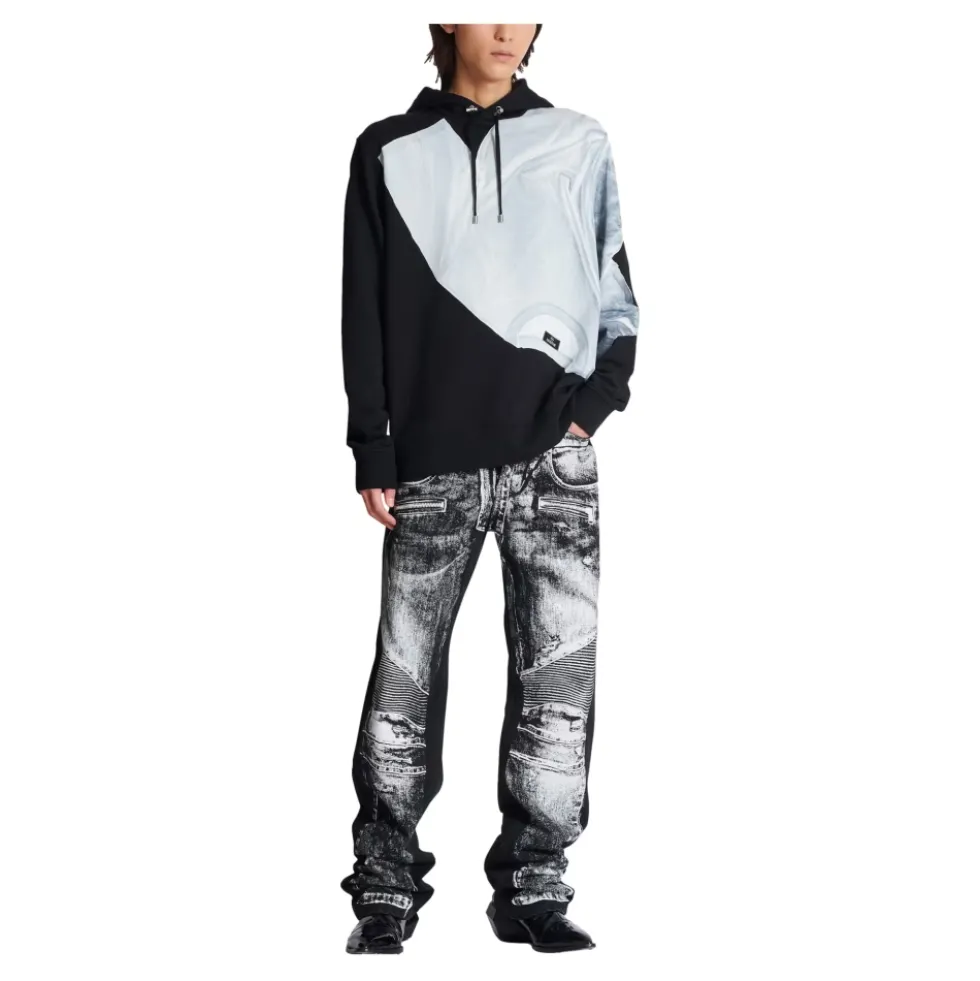 Hoodie med T-shirt print