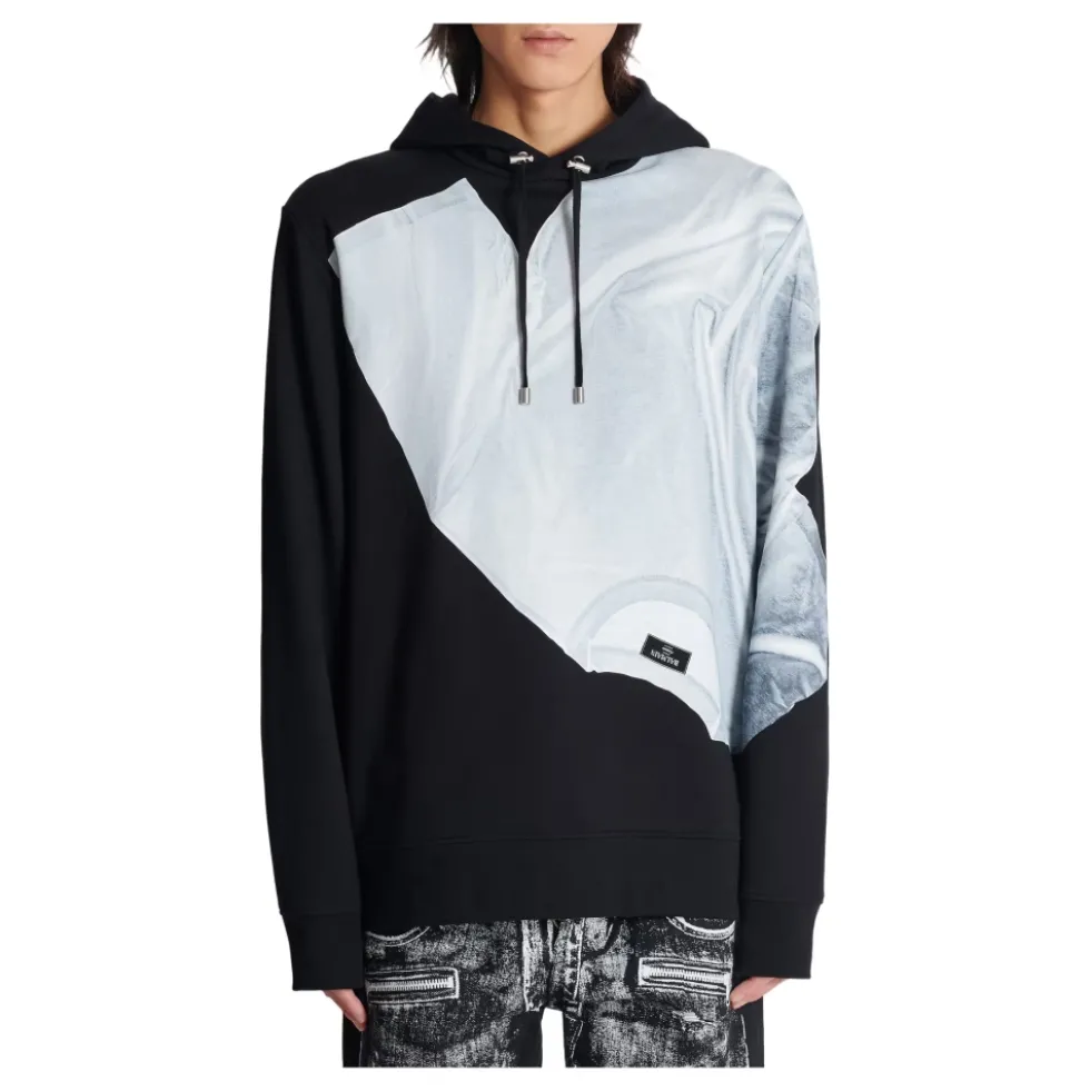 Hoodie med T-shirt print