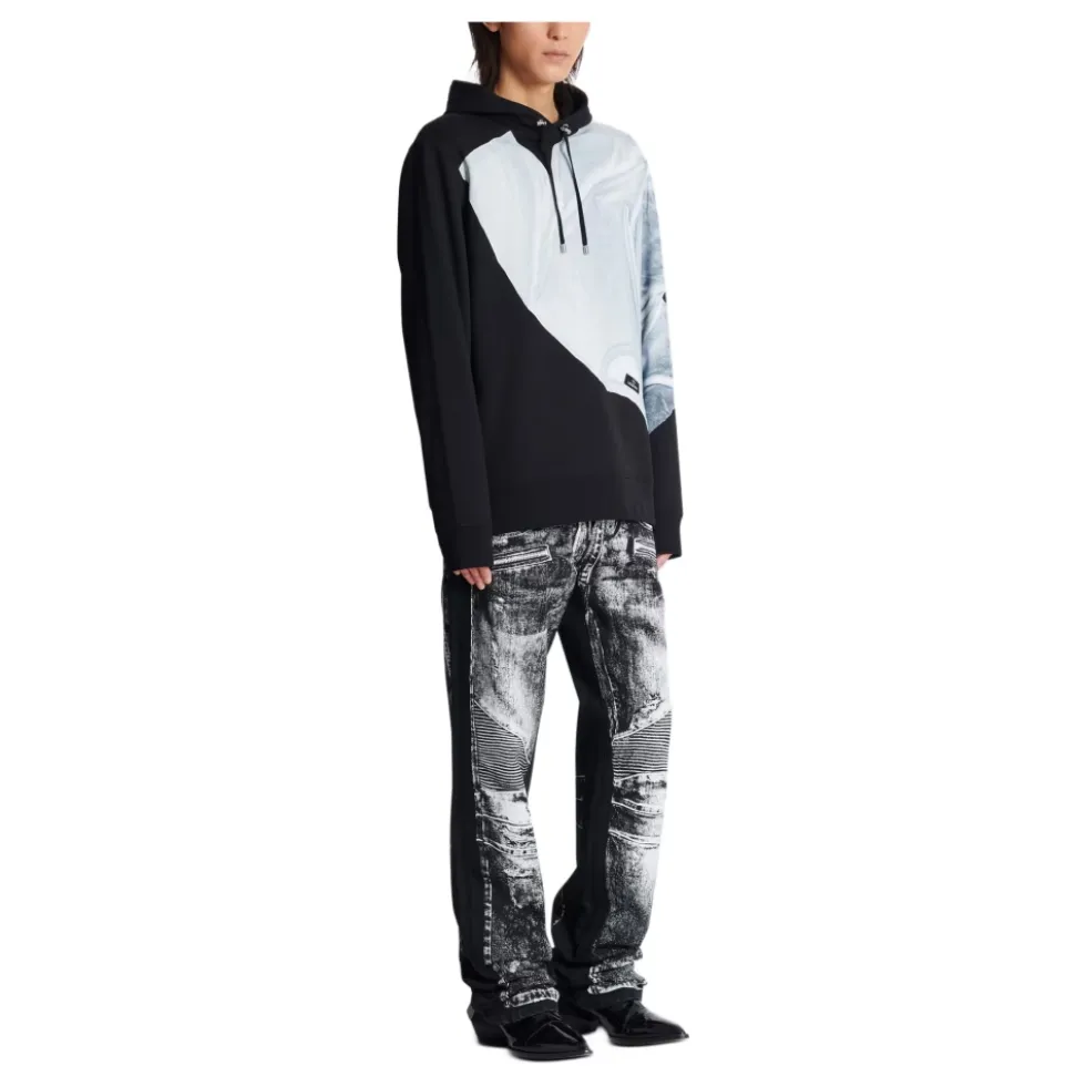 Hoodie med T-shirt print