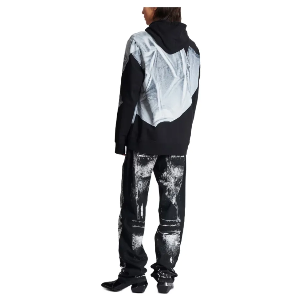 Hoodie med T-shirt print