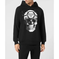 Hoodie Sweatshirt LS Skull