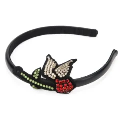 Hårbøjle med Kirsebær Applikation
