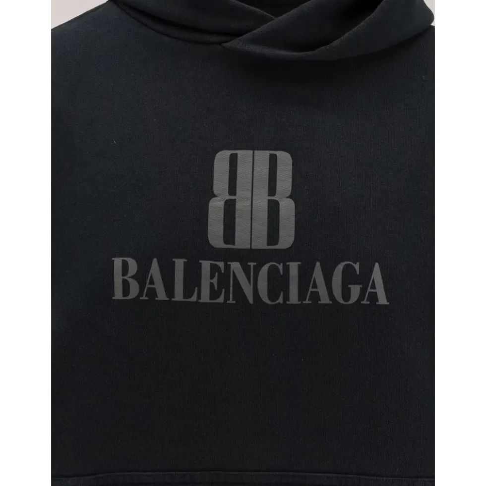 Hættetrøje med langærmet og logo print
