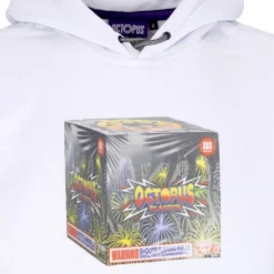 Hvid Blaster Hoodie Langærmet Sweatshirt