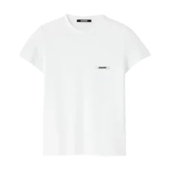Hvid Bomulds T-Shirt Gros Grain