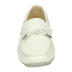 Hvide læder slip-ons med aftagelig indersål