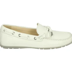 Hvide læder slip-ons med aftagelig indersål
