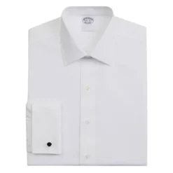 Hvid Regular Fit Non-Iron Stretch Bomuldsskjorte med Ainsley Krave