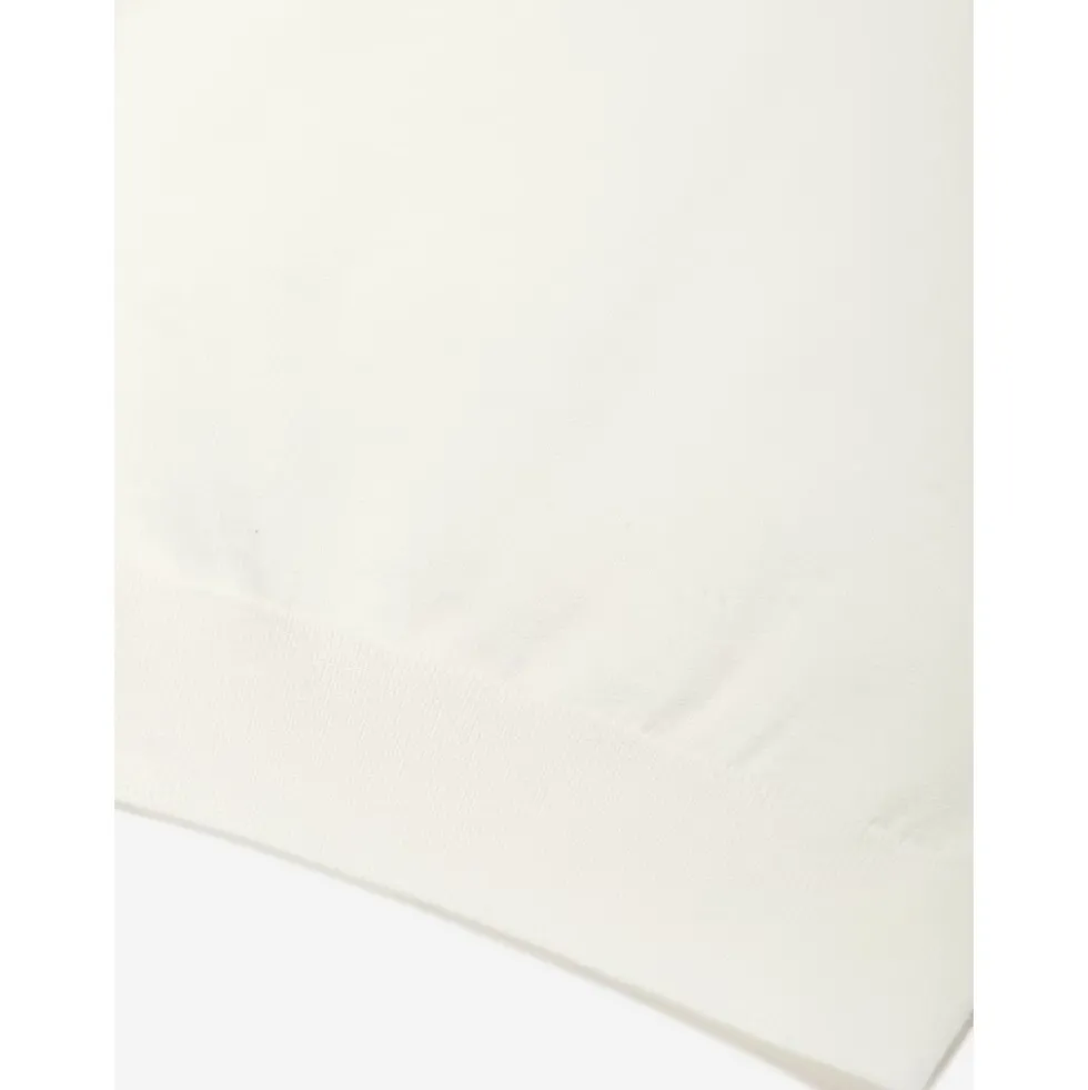 Hvid Strikket Polo Shirt
