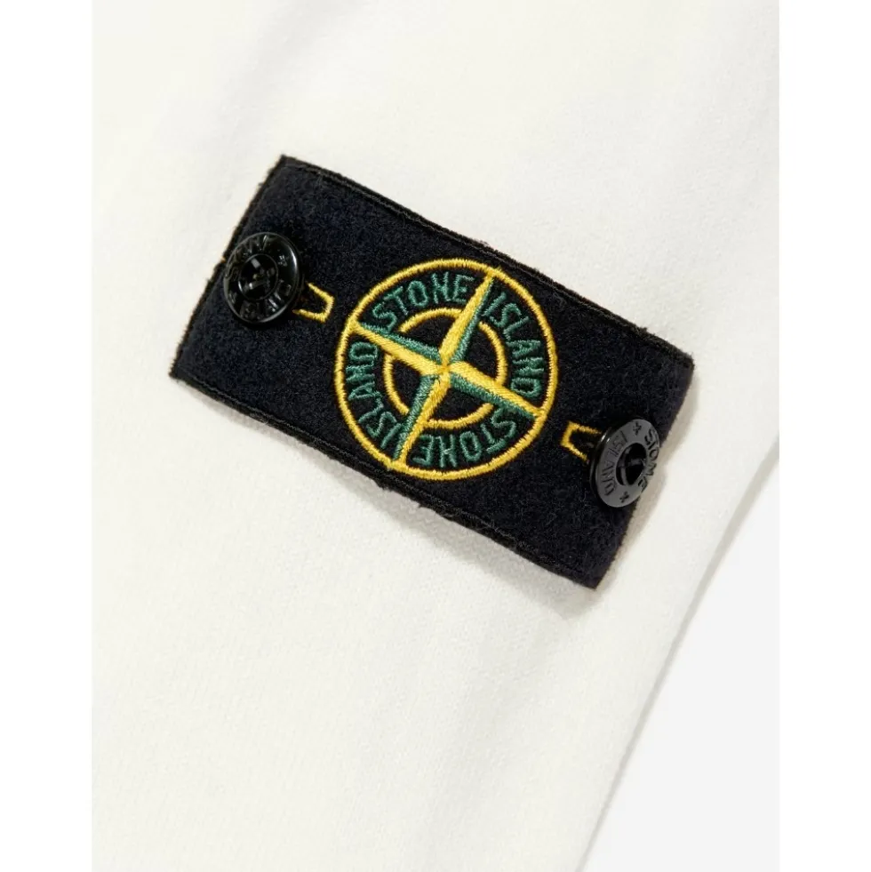 Hvid Strikket Polo Shirt