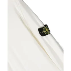 Hvid sweater med logoærme fra Stone Island Junior
