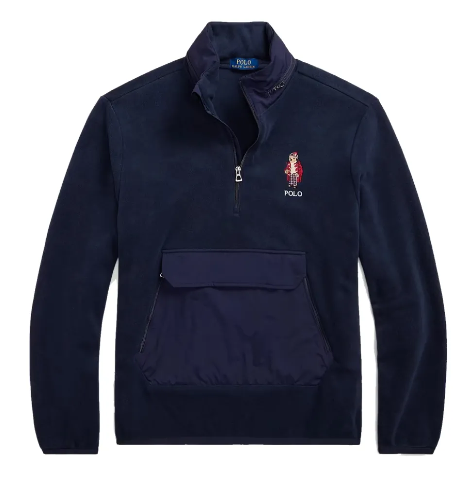 Hybrid Fleece Hættetrøje med Polo Bear