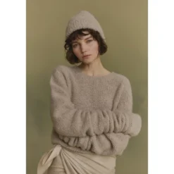 Igloo, kashmir og silke beige ærmer