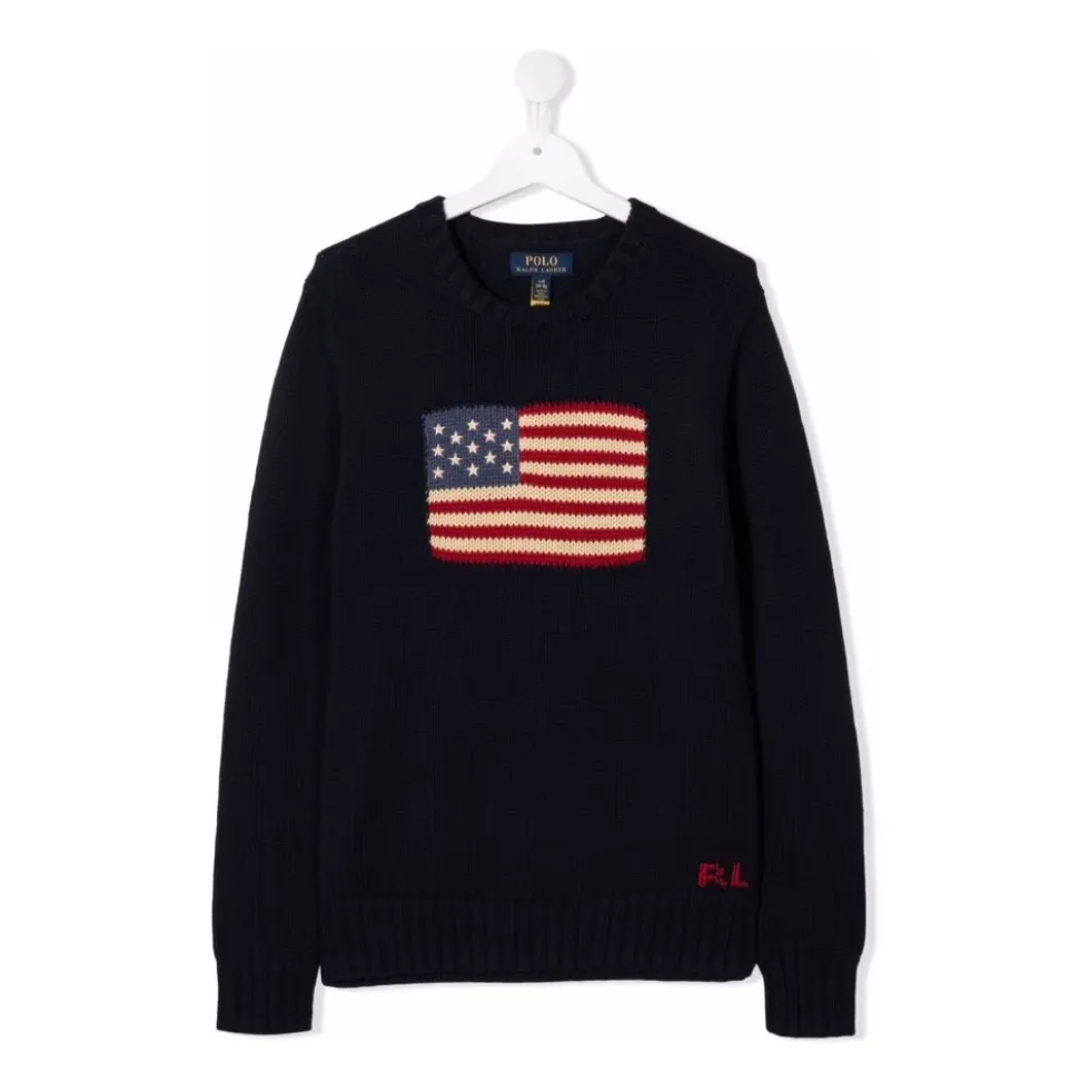 Inlaid Flag Sweater