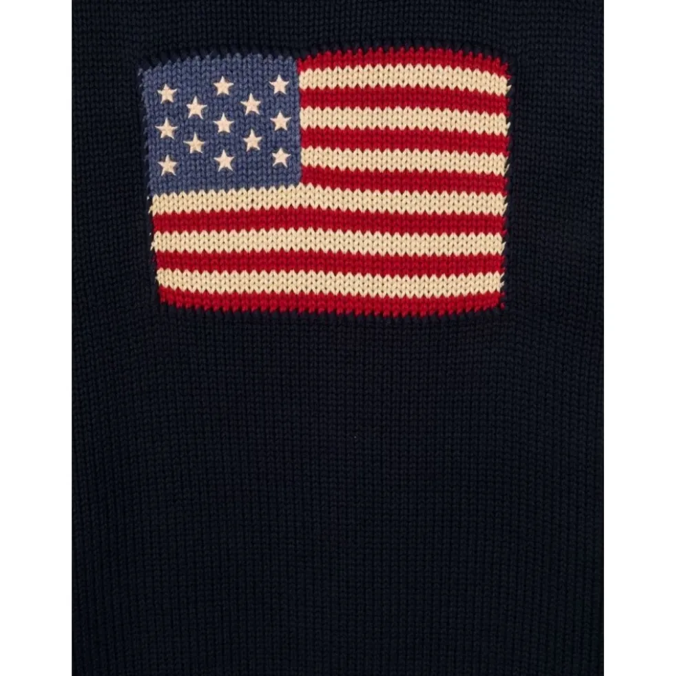 Intarsia Bomulds sweater