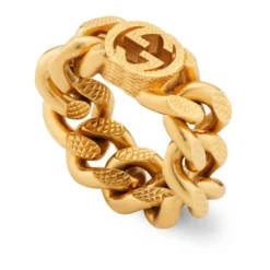 Interlocking G Gourmette Chain Ring