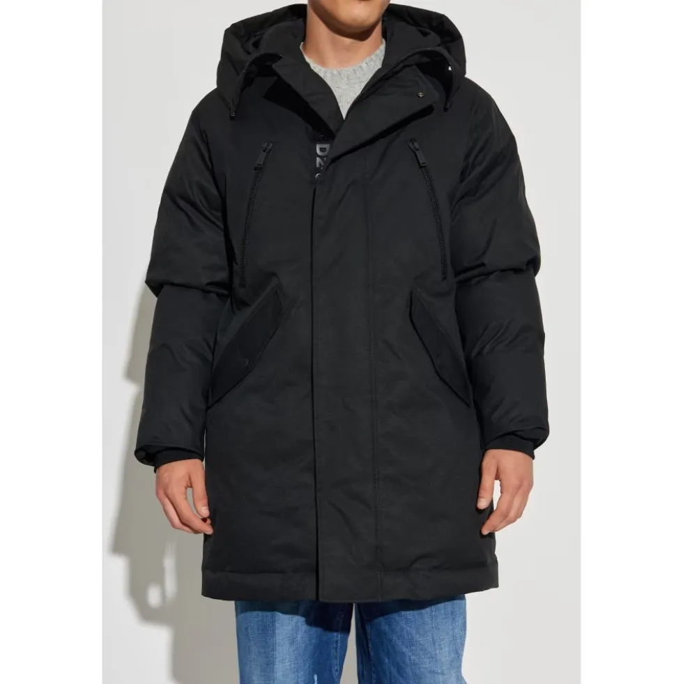 Isoleret parka med hætte