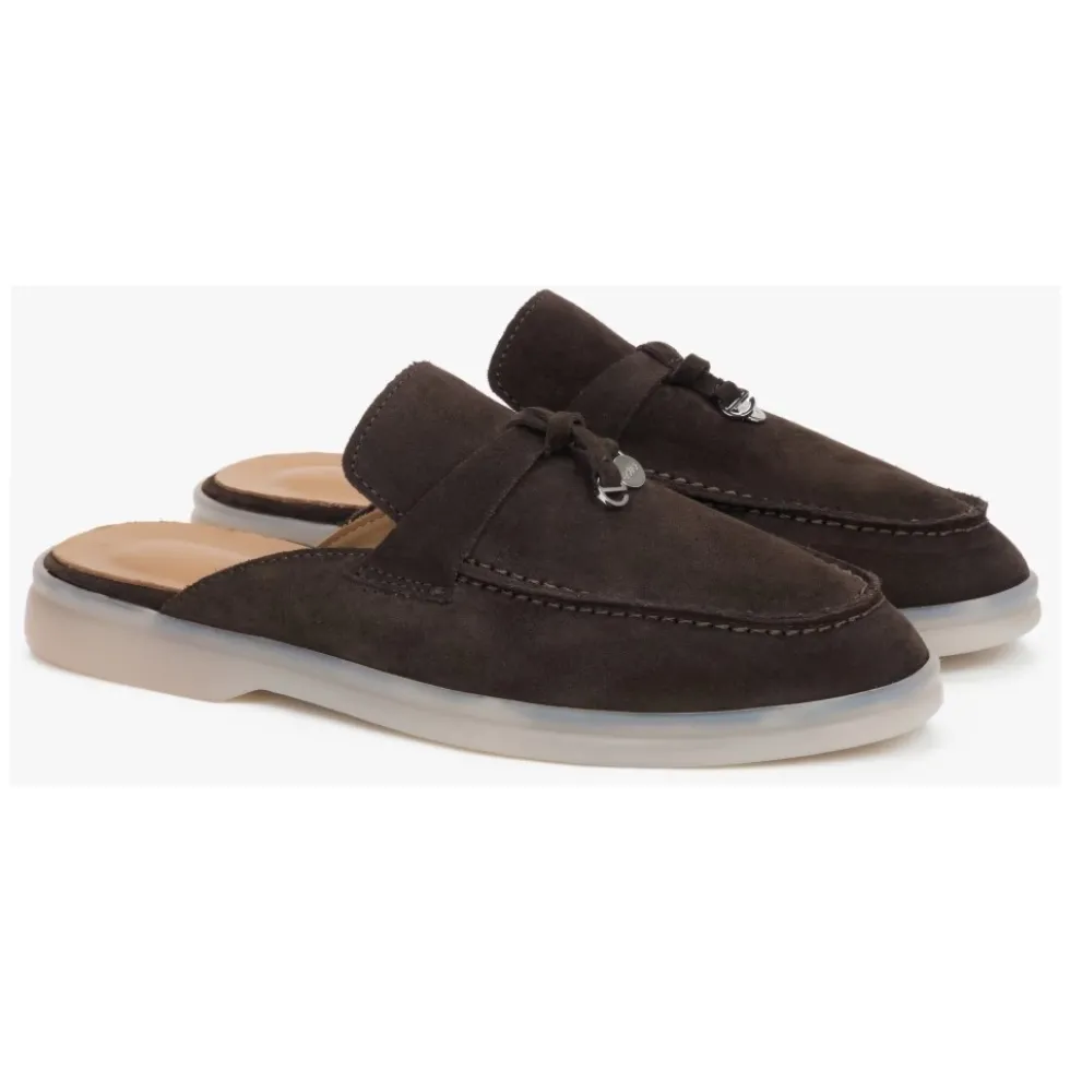 Italienske Velour Tassel Mules