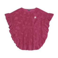 Jacquard Roses Terry Poncho