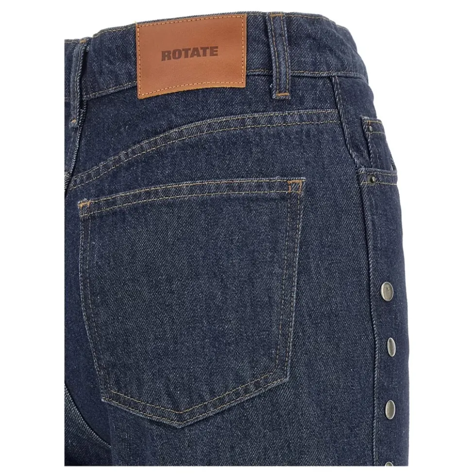 Jeans med knapper i denim