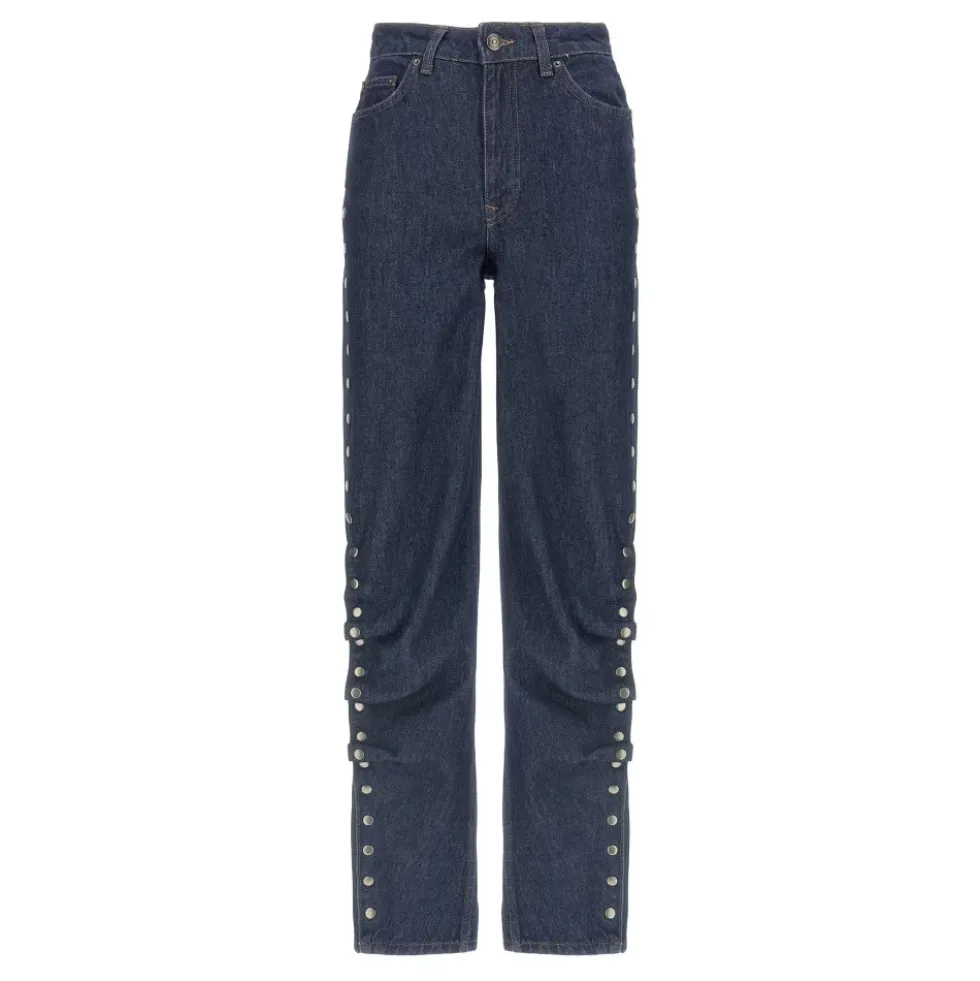 Jeans med knapper i denim