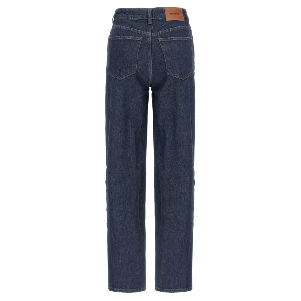 Jeans med knapper i denim