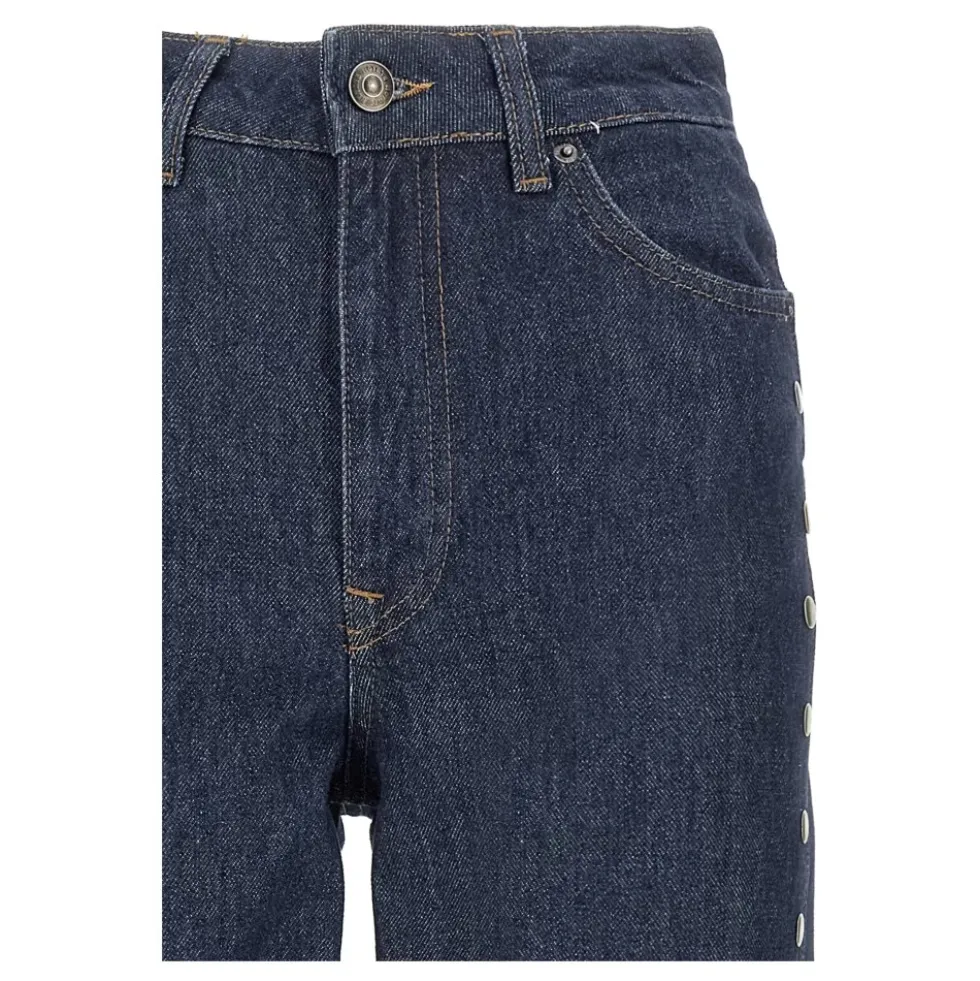 Jeans med knapper i denim