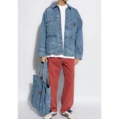 Jeans med logo patch