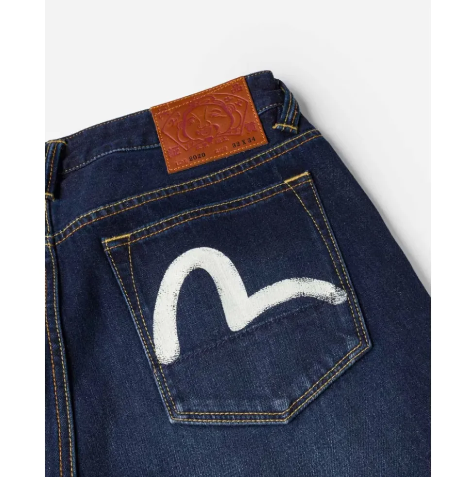 Jeans med trykte lommer