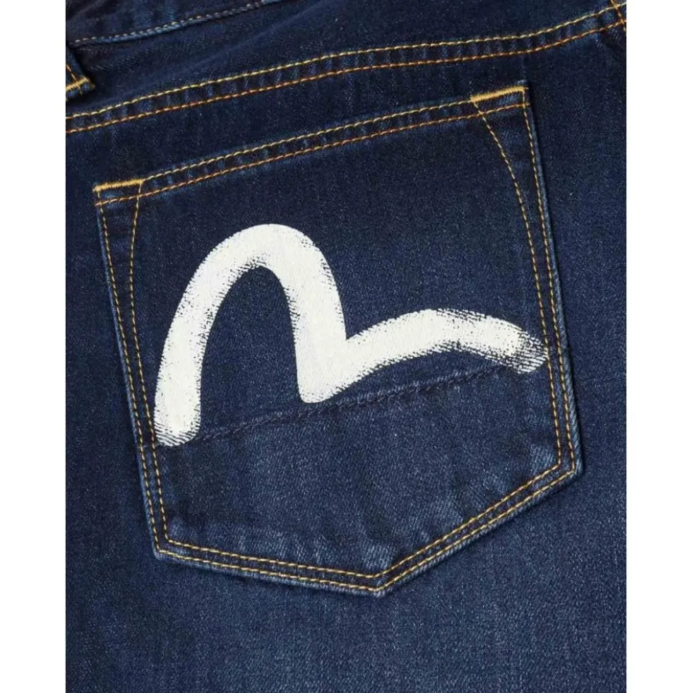 Jeans med trykte lommer