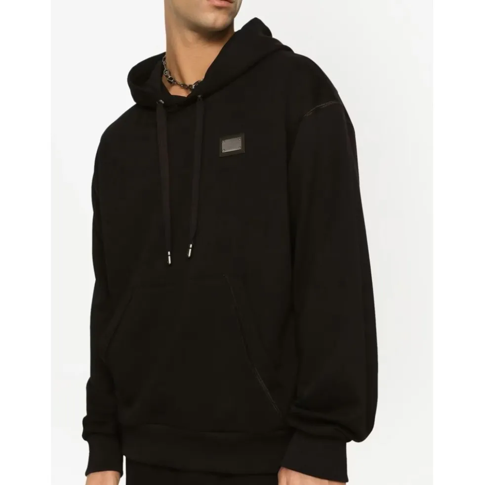 Jersey hættetrøje med mærketiket