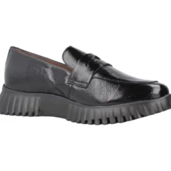 Klassiske Loafers i Sort Laklæder