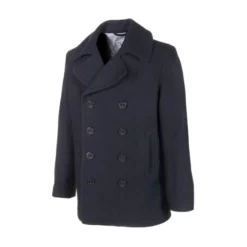 Klassisk Navy Peacoat med dobbeltradet knapper